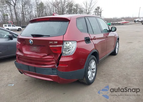 2013 BMW X3 xDrive28I from USA, damaged, VIN 5UXWX9C50D0A16188